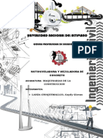 Trabajo de Motoniveladora y Mezcladora
