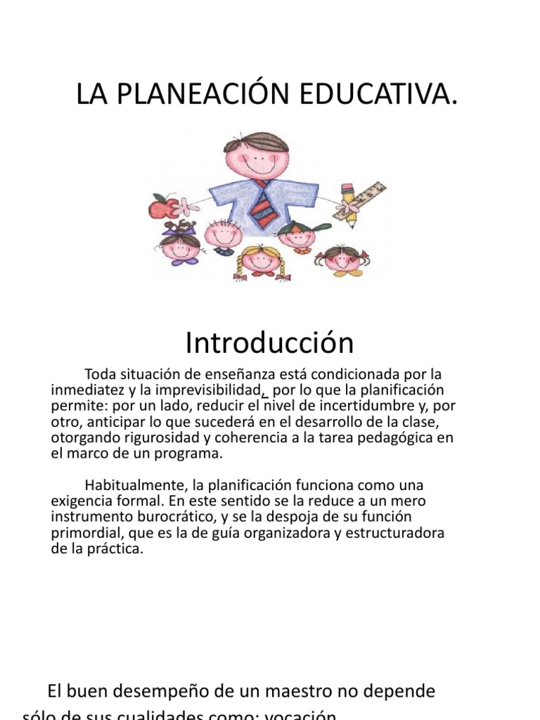 Planeación Educativa | PDF | Planificación | Plan de estudios