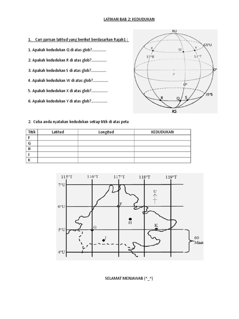 Latitud Dan Longitud Latihan Pdf