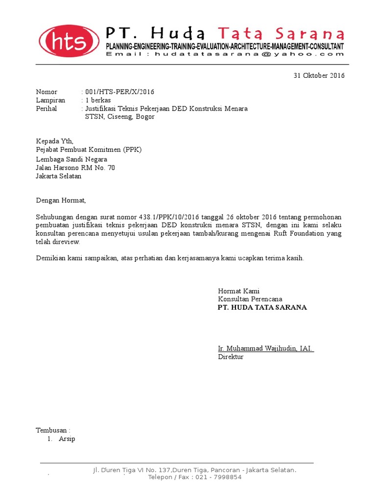 Surat Justifikasi Pdf