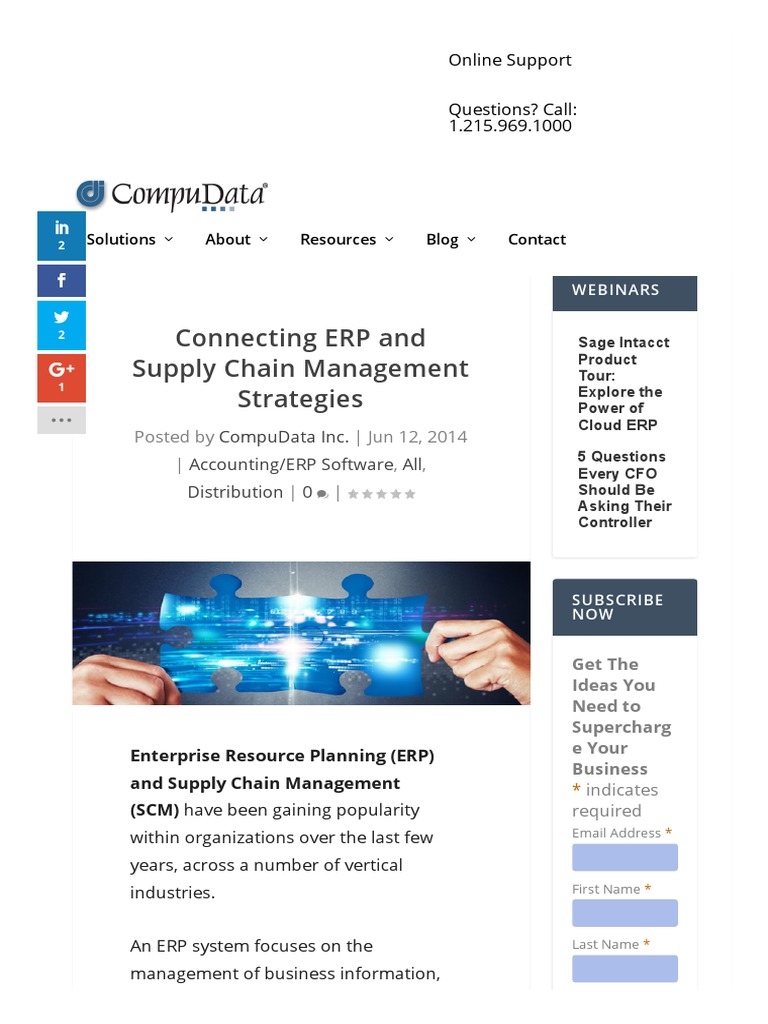 Connecting Erp And Supply Chain Management Strategies Download Free