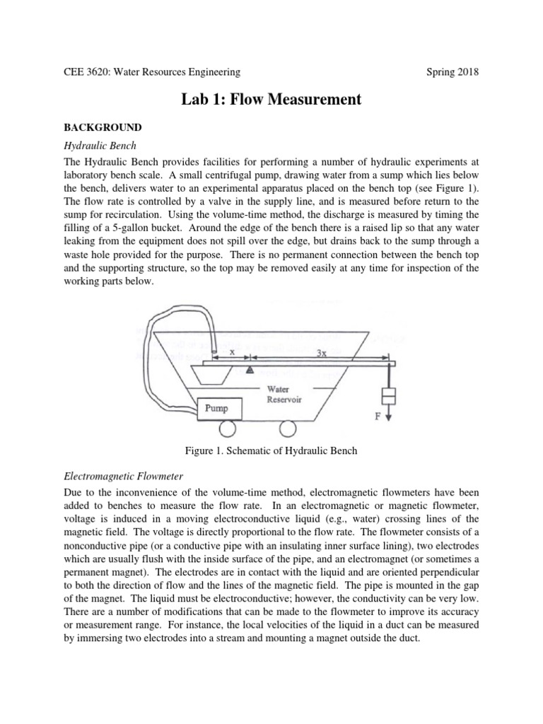 Lab 1-Flow Measurement | PDF | Flow Measurement | Accuracy And Precision