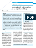 Clinical and lab profile of malaria patients