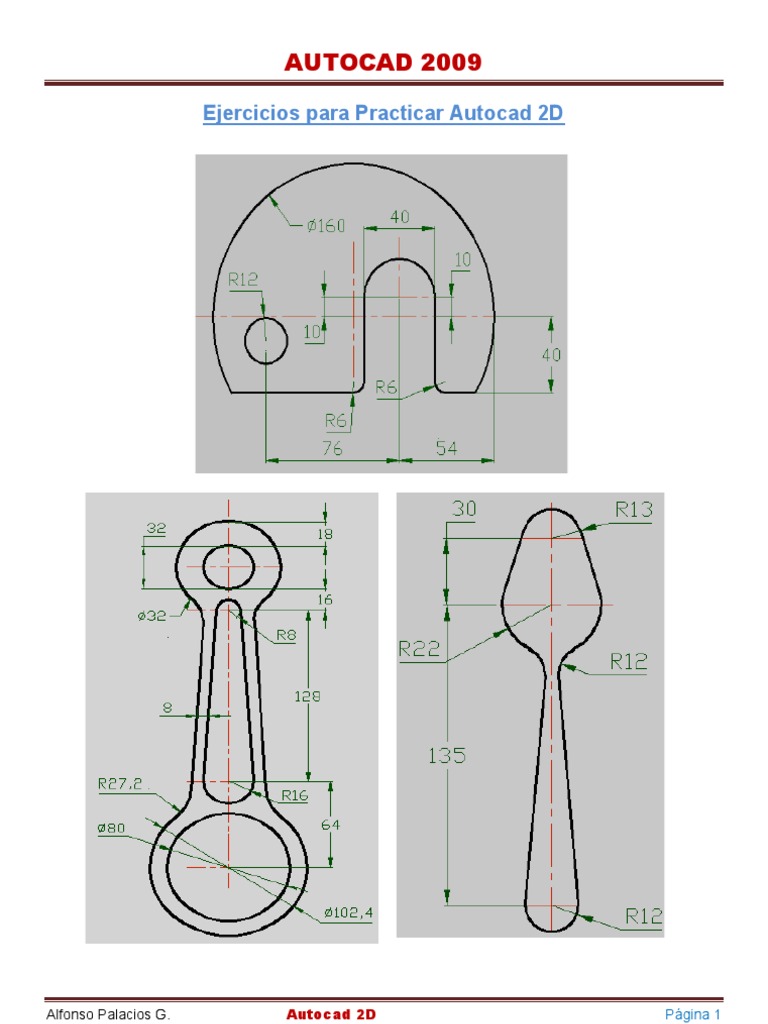 Ejercicios Para Autocad 2D