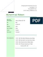 CV Muhammad Ridwan