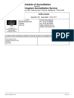 Schedule of Accreditation United Kingdom Accreditation Service