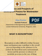 Progress and Prospects of Biosorption Process For Wastewater