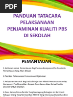 Panduan Tatacara Pelaksanaan Penjaminan Kualiti Pbs 2018