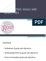 Goals and Objectives