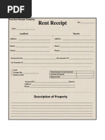 House Rent Receipt Template | PDF | Law
