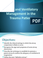 Airway and Ventilatory Management in The Trauma Patient