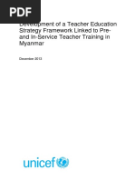 UNICEF Myanmar Teacher Education Strategy Final Report