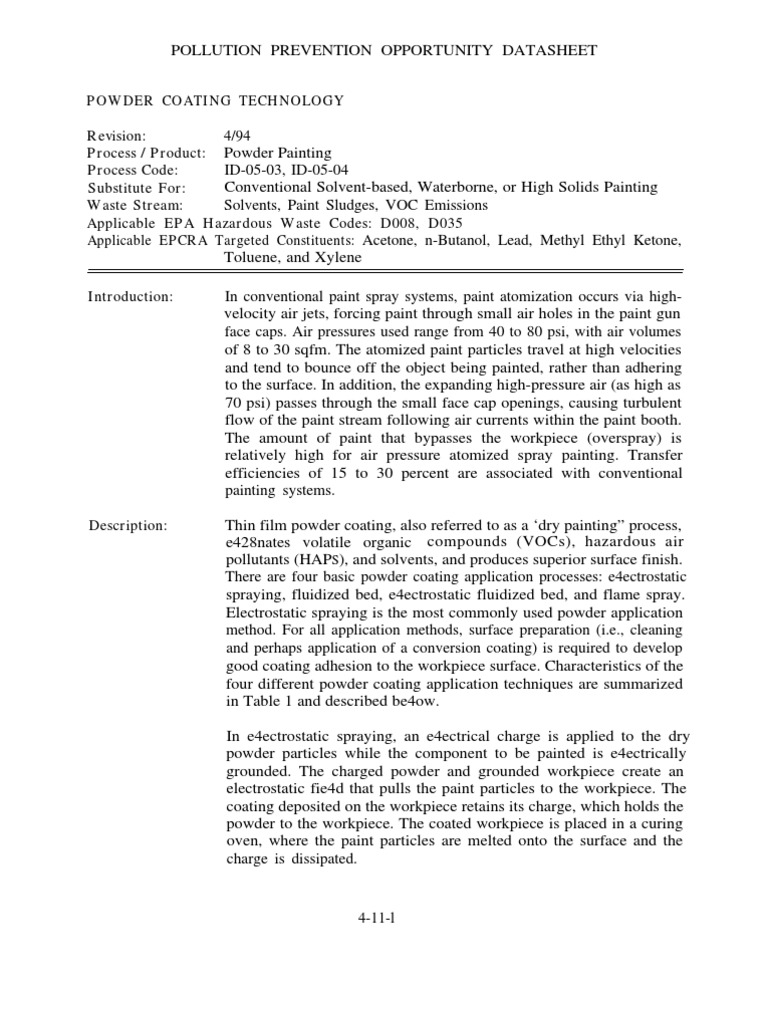 Powder Coating Technology Overview | PDF
