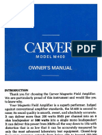 Carver M-400 Manual