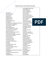 Conectores para Elaboración de Tesis y Proyectos de Grado