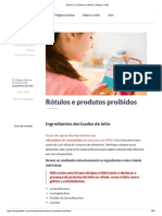 Rótulos e Produtos Proibidos - Alergia A Leite