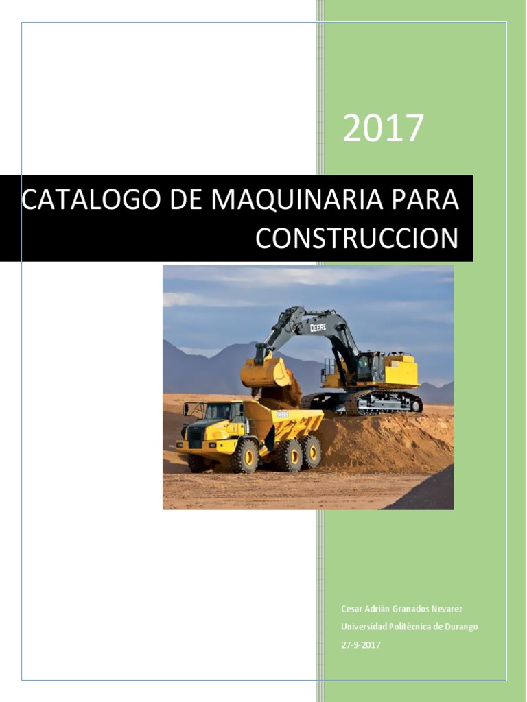 Catalogo de Maquinaria Para Construcción | PDF | Grúa (máquina) | Camión
