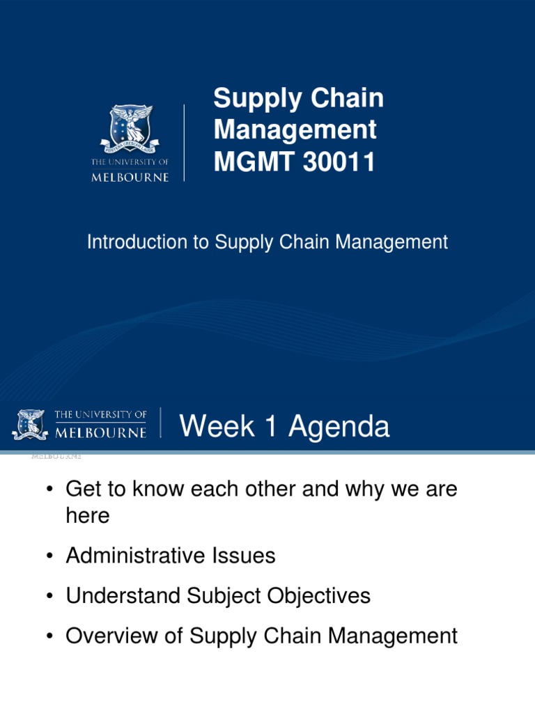 Intro to Supply Chain Management Course | PDF | Supply Chain ...