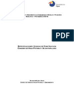 SENAGUA Anexo E Especificaciones Técnicas de Construcción Comunes de Agua Potable Y Alcantarillado