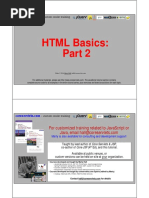 HTML Basics:: For Customized Training Related To Javascript or