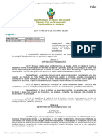 Lei n 16.140-07 – Sistema de Saúde Do Estado de Goiás