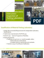 Inspection of Testing Laboratory