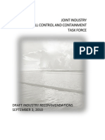 Joint Industry Subsea Well Control and Containment Task Force: Draft Industry Recommendations