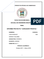 Informe Proyecto Dinamica Cargador Frontal