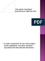Development of planers and shapers for the Industrial Revolution