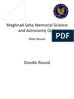 Meghnad Saha Memorial Science and Astronomy Quiz: Main Round
