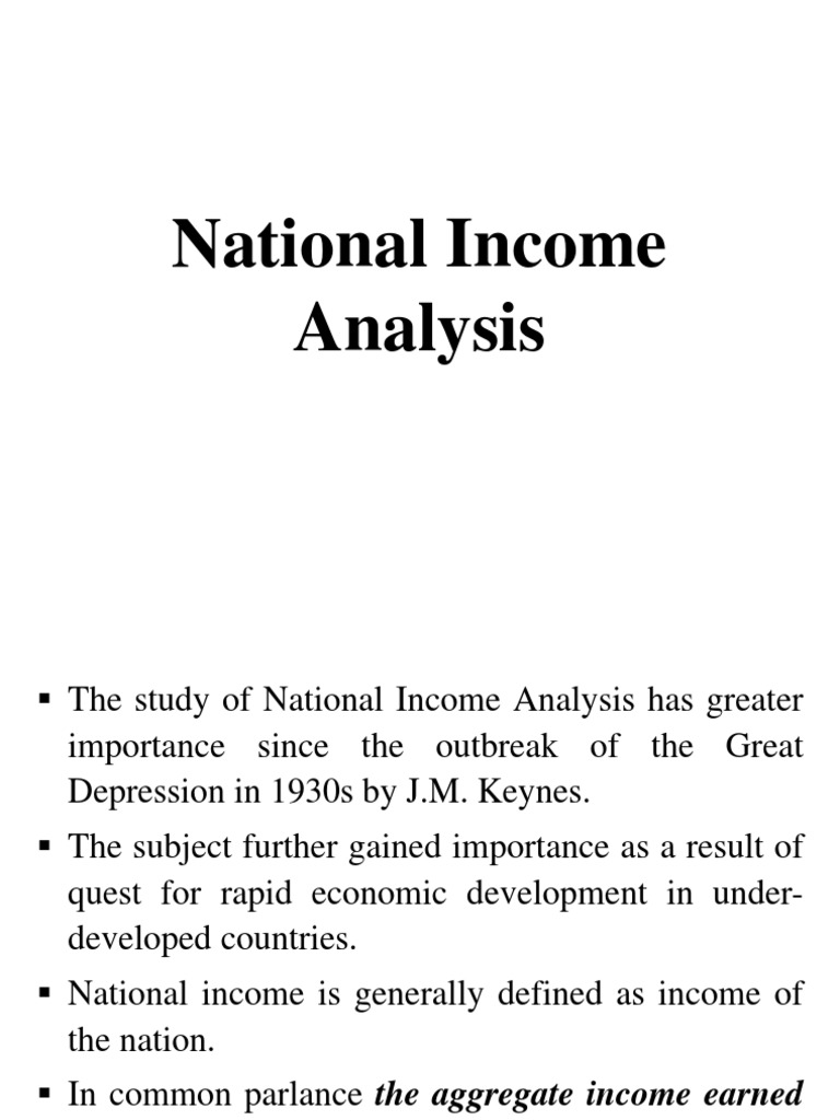 National Analysis PDF Measures Of National And Output