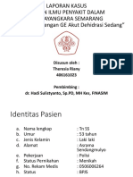 Laporan Kasus Bagian Ilmu Penyakit Dalam Rs Bhayangkara Semarang "DHF Grade I Dengan GE Akut Dehidrasi Sedang"