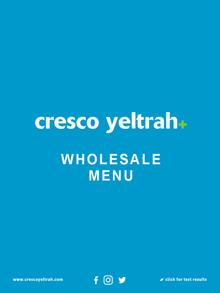 Cresco Yeltrah Products PDF Cannabis Psychoactive Drugs