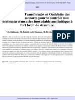 Analyse Par Transformée en Ondelette 10èmes Journées Japsus (Acoustique Physique, Sous-marine Et Ultrasonore), 23-25 Mai 2007, Paris.