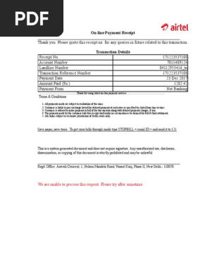 Payment Receipt