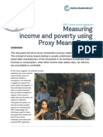 Measuring income and poverty using PMT scores