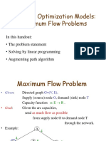 Network Optimization Models: Maximum Flow Problems