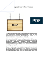 Factor de Integración Del Salario Base de Cotización PDF