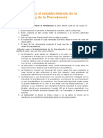 Criterios para El Establecimiento de La Presidencia