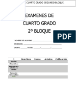 Examen 4to. Grado Bloque 2