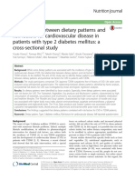 Relationship Between Dietary Patterns and Risk Factors For Cardiovascular Disease in Patients With Type 2 Diabetes Mellitus: A Cross-Sectional Study