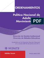 2012 - Política Nacional de Adultos en El Movimiento Scout