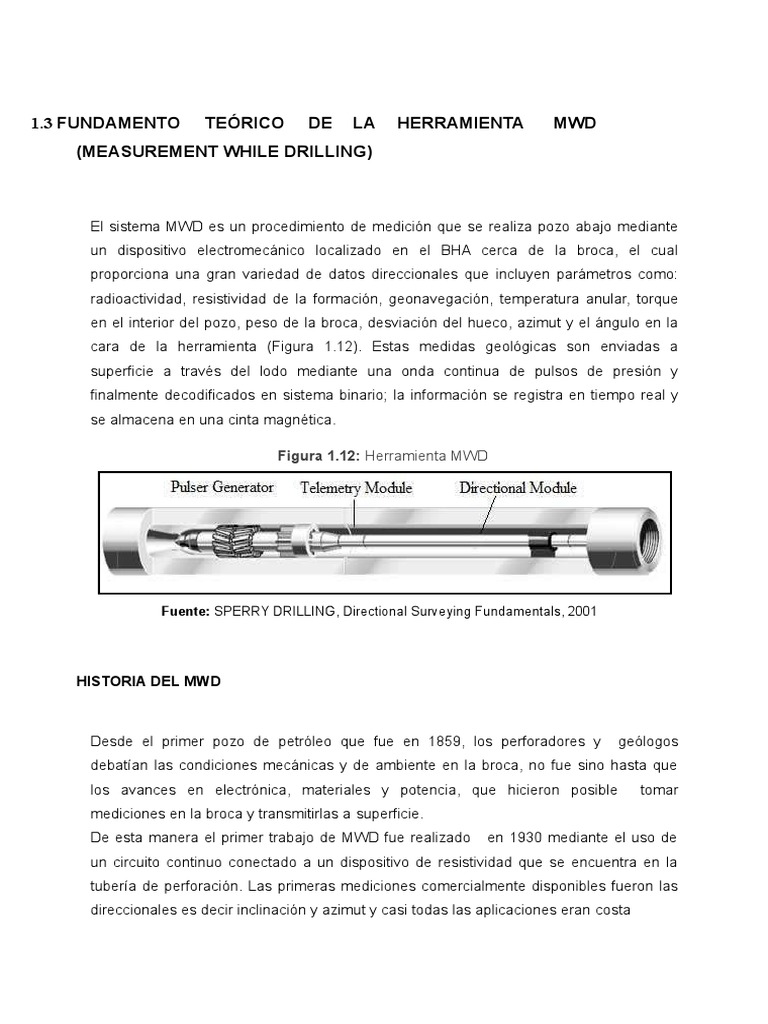 Fundamentos de la Herramienta MWD | PDF | Acelerómetro | Imán