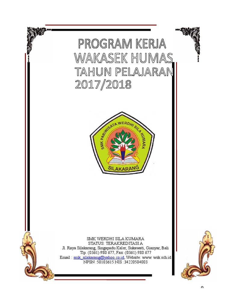 Program Kerja Humas 2017-2018