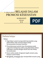 Proses Belajar Dalam Promosi Kesehatan