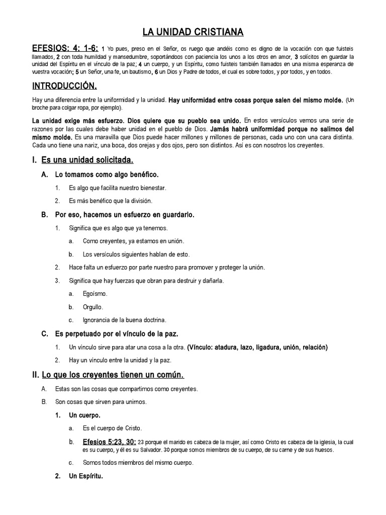 La Unidad Cristiana | PDF | Dios en el cristianismo | Cristo (título)