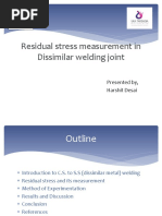 NWS Residual Stress Measurement in Dissimilar Welding Joint