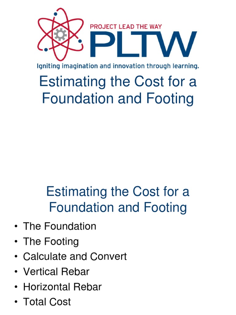 2.3.5Estimating Cost Concrete Foundation Footing PDF Concrete Building