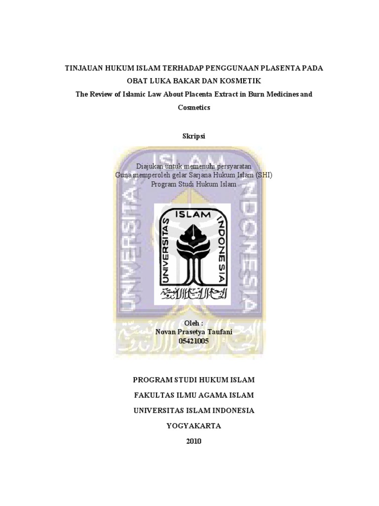 Uii Skripsi Tinjauan Hukum Islam 05421005 Novan Prasetya Taufani 8386376293 Preliminari