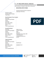 Registration Form Petronation (Team Name)